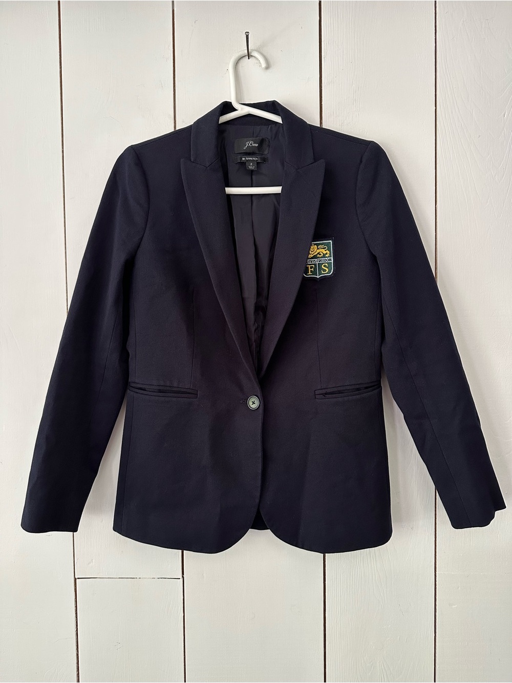 J.Crew Bi Stretch Navy Blazer Sz 2 Academia Prep